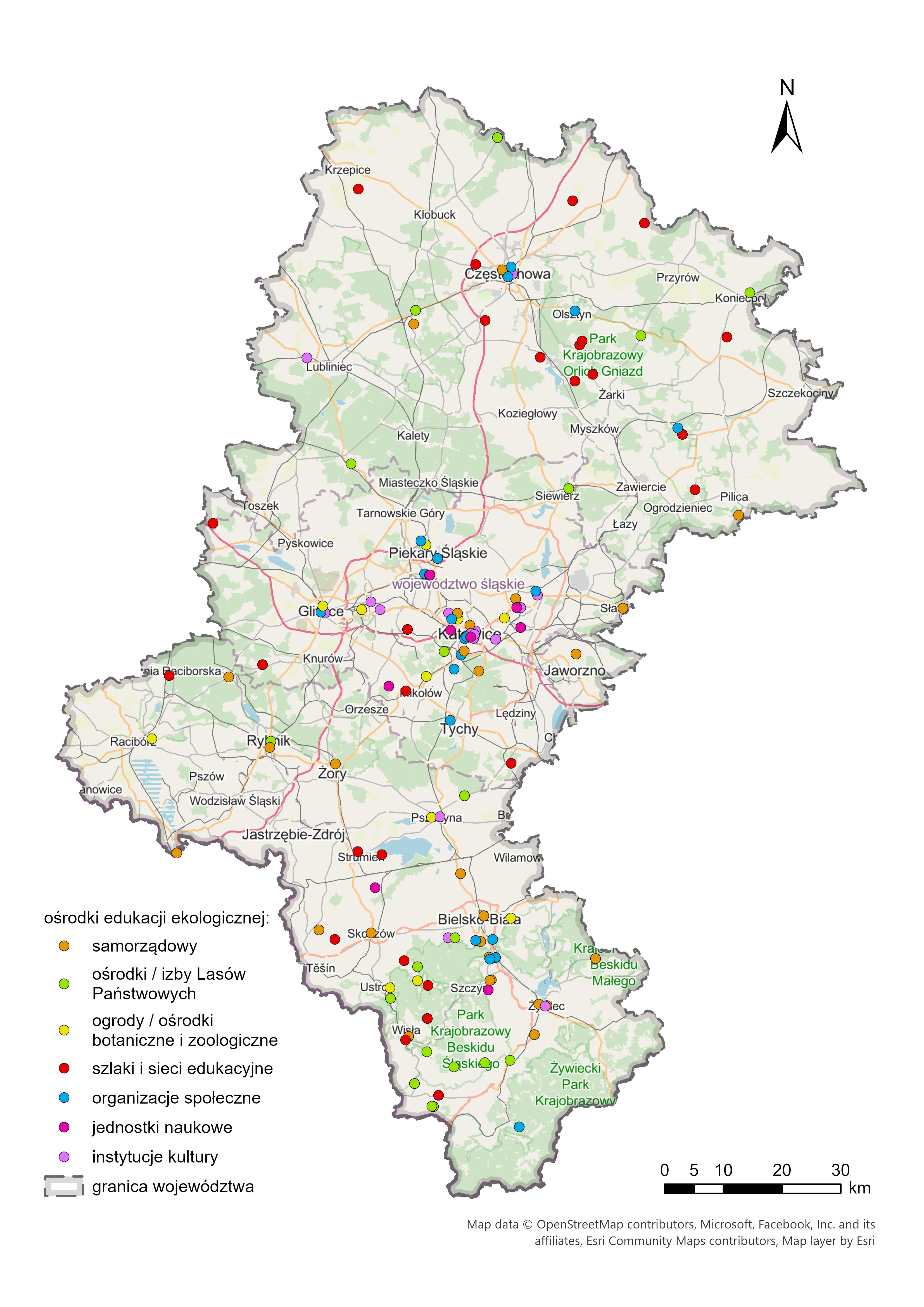 Ośrodki edukacji ekologicznej w województwie śląskim
