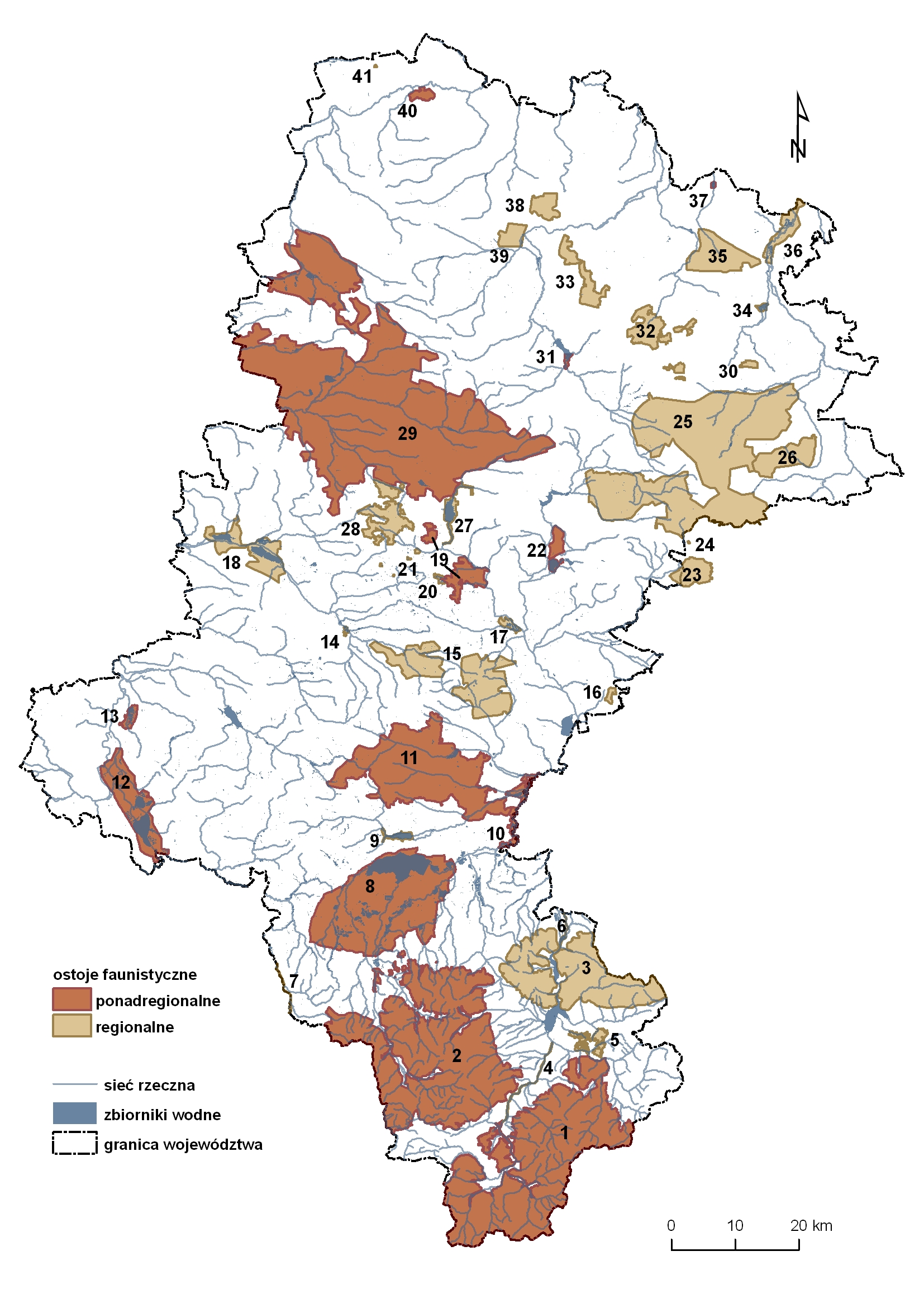 Ostoje faunistyczne (regionalne) w województwie śląskim (2015)
