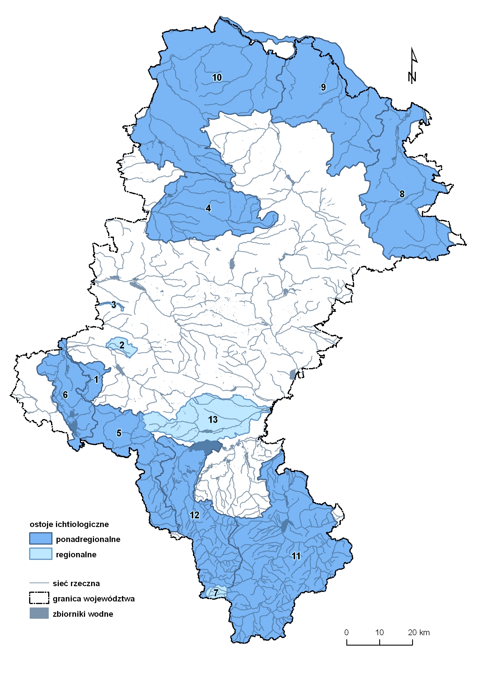 Ostoje ichtiologiczne (regionalne) w województwie śląskim (2015)