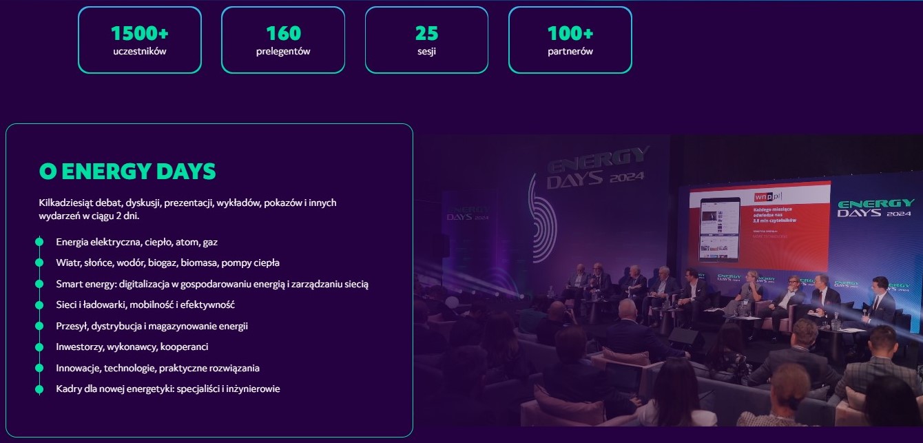 Grafika informacyjna EnergyDays2025, tematyka
